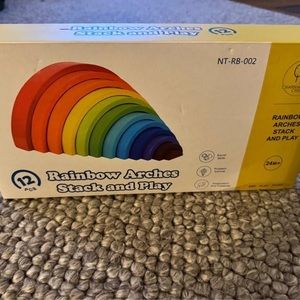 Stacking rainbow wooden toy